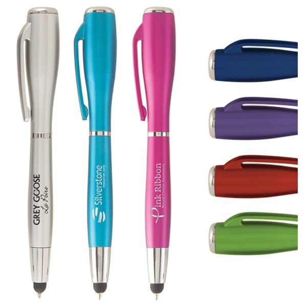 Main Product Image for Custom Printed Nova Touch Stylus w/ LED Flashlight Pen