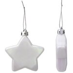 Personalized Flat Star Shatter Resistant Ornament - White