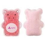Plush Hippo Aqua Pearls™ Hot/Cold Pack - Medium Pink