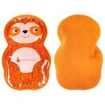 Plush Sloth Aqua Pearls™ Hot/Cold Pack - Medium Orange