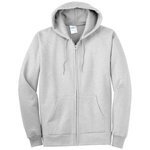 Port & Company - Essential Fleece Full-Zip Hooded Sweatsh... - Ash