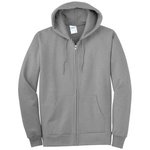 Port & Company - Essential Fleece Full-Zip Hooded Sweatsh... - Athletic Heather