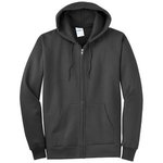 Port & Company - Essential Fleece Full-Zip Hooded Sweatsh... - Charcoal