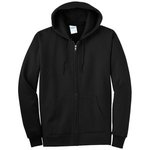 Port & Company - Essential Fleece Full-Zip Hooded Sweatsh... - Jet Black