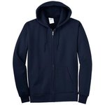 Port & Company - Essential Fleece Full-Zip Hooded Sweatsh... - Navy