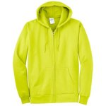Port & Company - Essential Fleece Full-Zip Hooded Sweatsh... - Safety Green