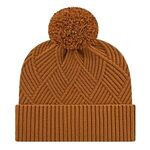 Premium Diagonal Weave Knit Cap with Cuff - Cider