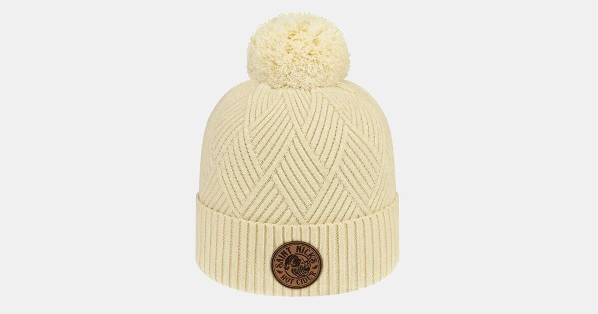 Custom Embroidered Diagonal Weave Knit Cap with Cuff with your logo ...