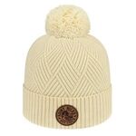 Buy Custom Embroidered Diagonal Weave Knit Cap with Cuff