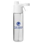 Prime Line Belle Mare 20oz Misting Water Bottle - White