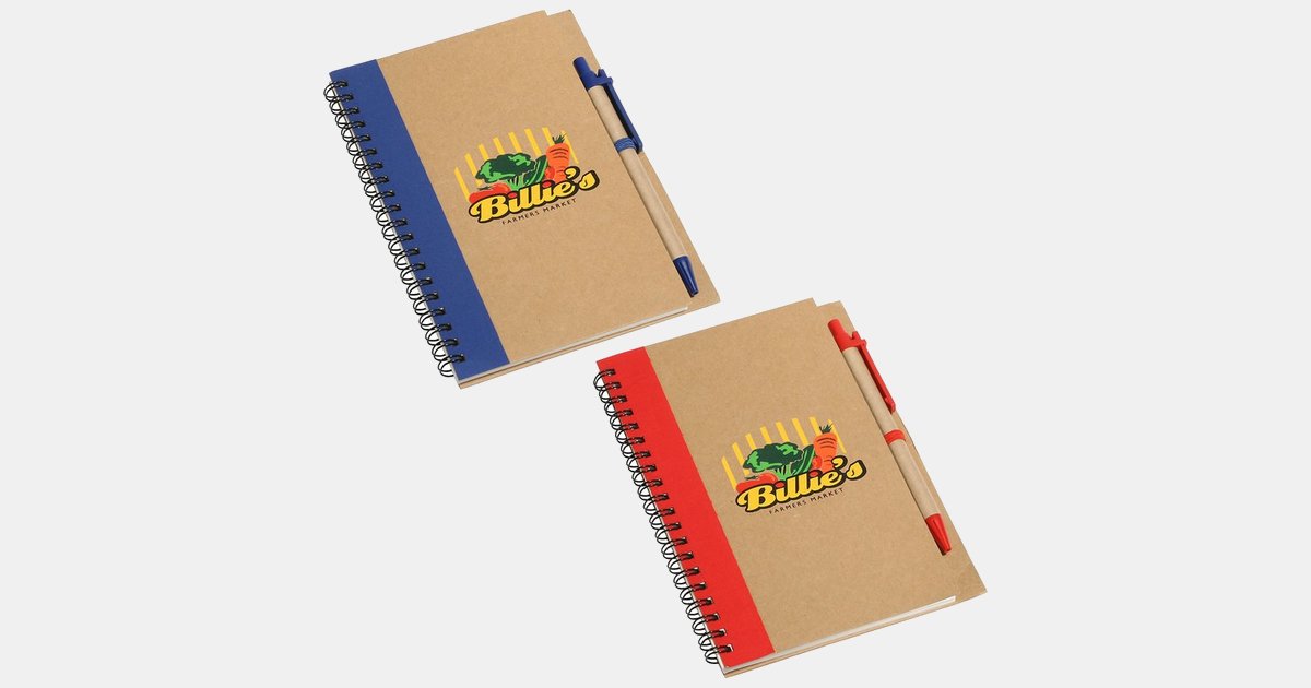 Custom Printed Promo Write Recycled Notebook with your logo