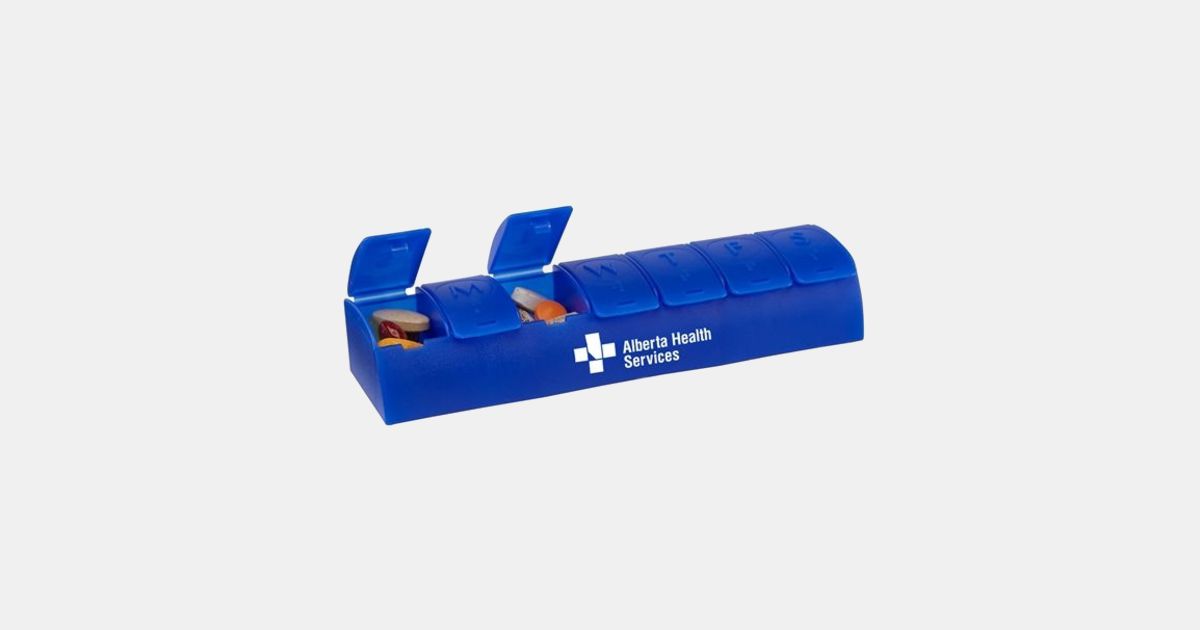 Custom Printed Quick Care 7Day Med Minder with your logo