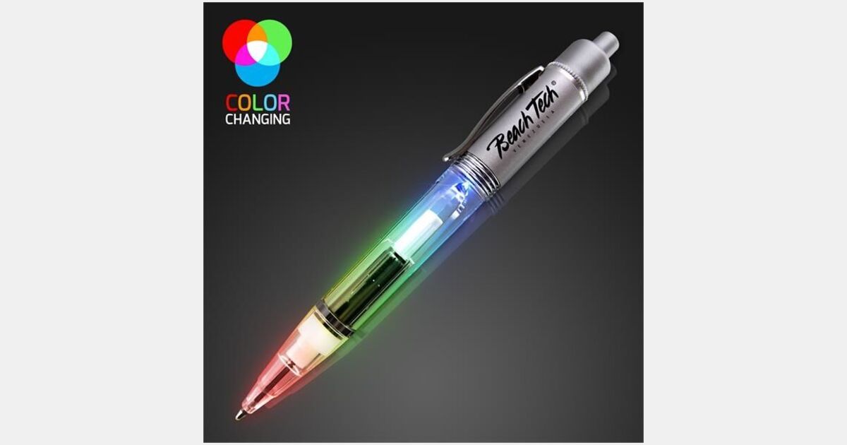 Rainbow light pen with your logo