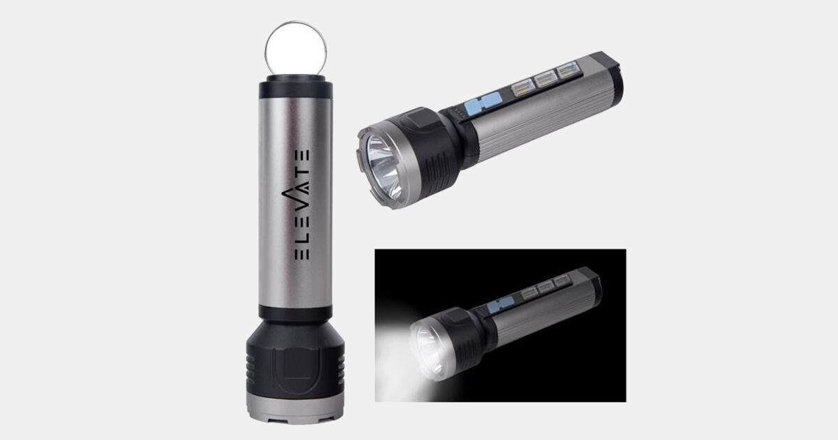 Rechargeable LED Flashlight with your logo | ImprintLogo.com