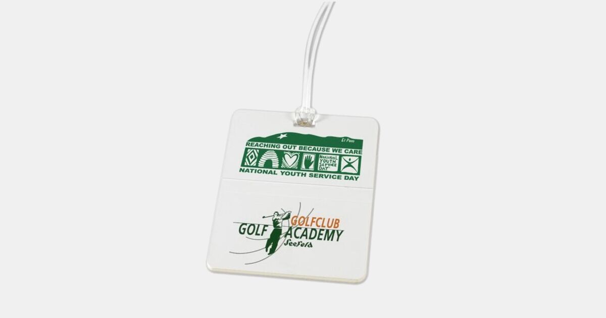 Rectangle Golf Bag Tag with your logo