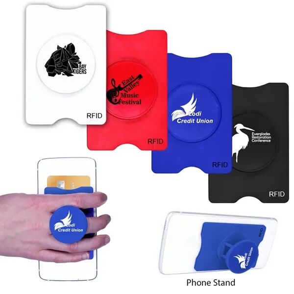 Main Product Image for Custom Imprinted RFID Stand-Out Phone/Card Holder