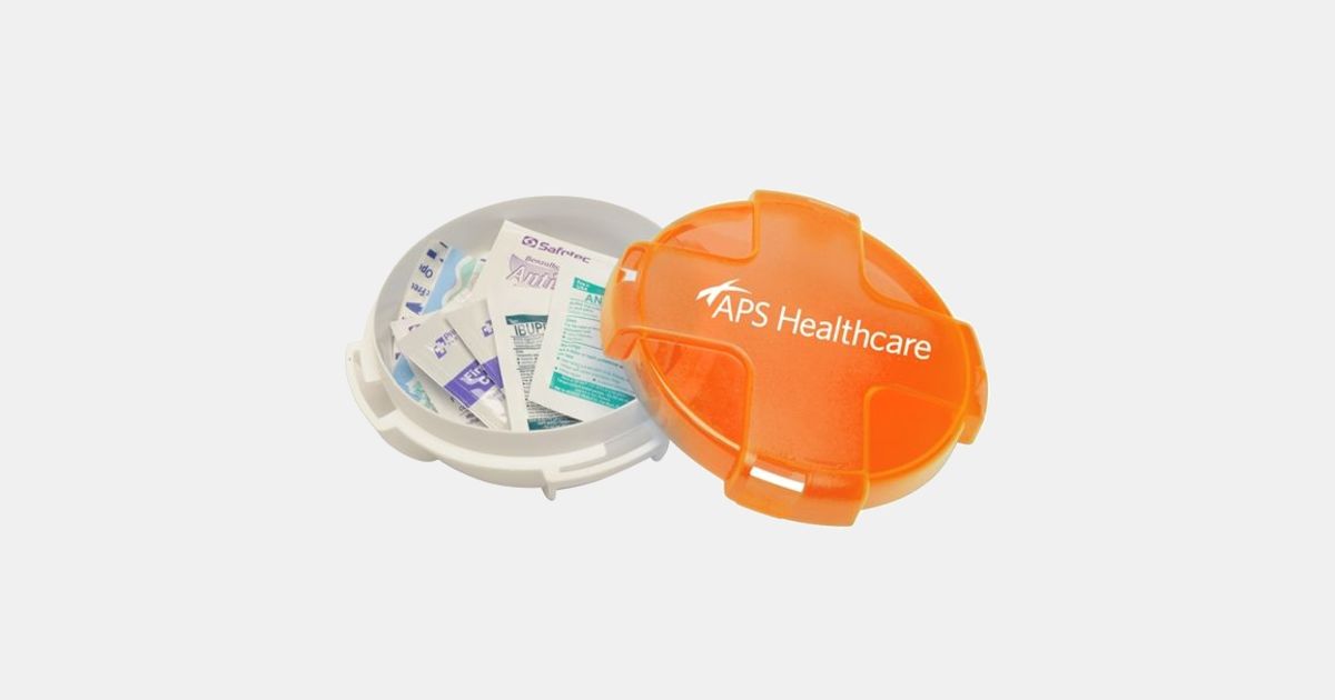 Custom Printed Safe Care (TM) First Aid Kit with your logo