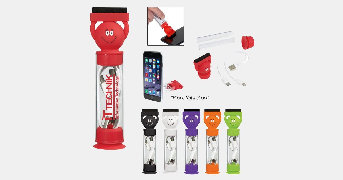 Custom Printed Screen Buddy 3In1 Charging Cable Set with your logo