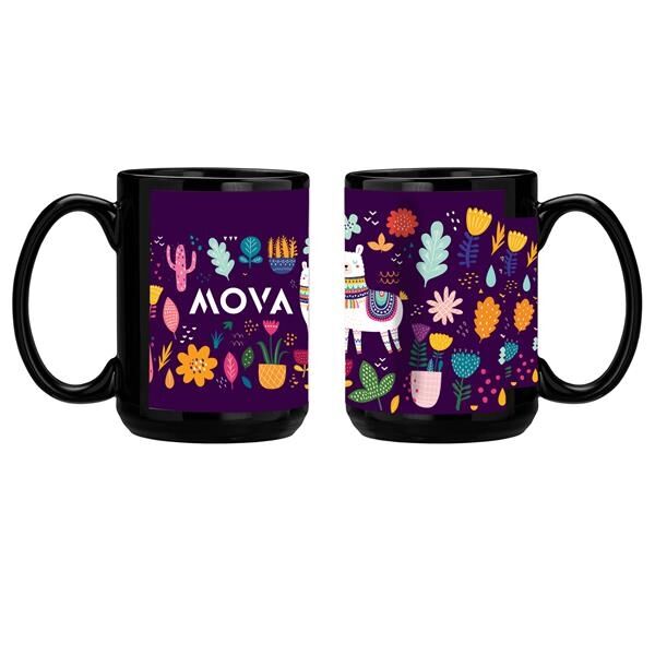 Main Product Image for Custom Printed SimpliColor Black Ceramic Mug  15 oz.