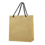 Small Reusable Glitter Tote Bag - Glitter Gold