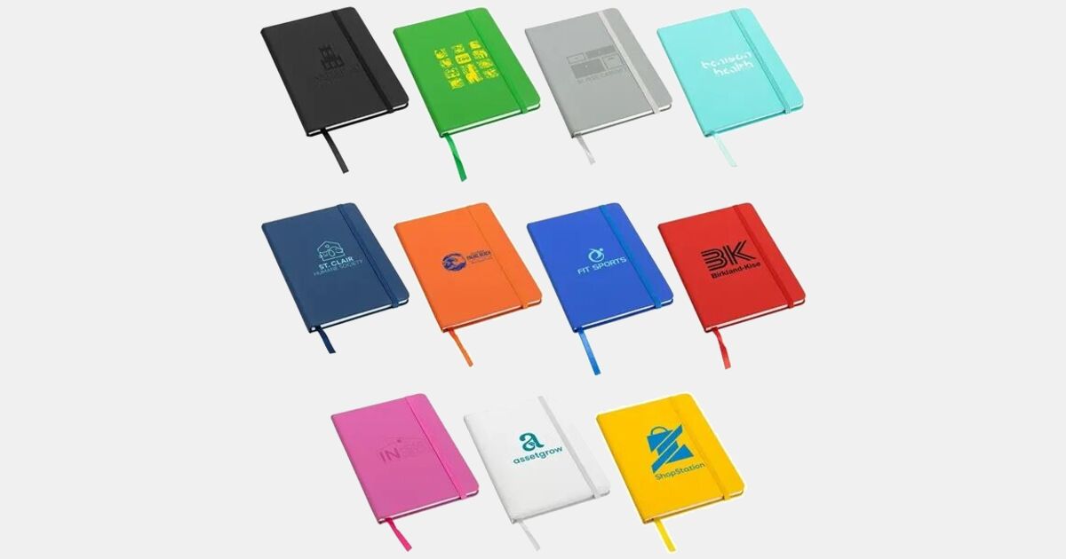 Custom Printed Spectrum Hard Cover Journal with your logo | ImprintLogo.com