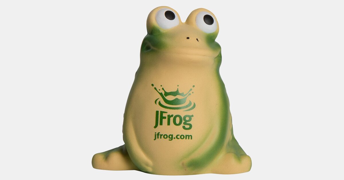 Imprinted Squeezies Frog Stress Reliever with your logo