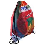 Sublimated Non-Woven Drawstring Backpack - Red