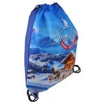 Sublimated Non-Woven Drawstring Backpack - Royal Blue