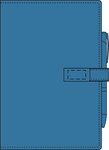 Thesis Hardcover Journal with Magnetic Closure & Pen - Light Blue