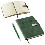 Thesis Hardcover Journal with Magnetic Closure & Pen - Medium Green