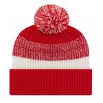 Thick Ribbed Knit Cap with Cuff -  