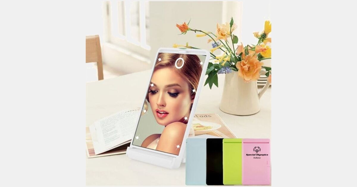 Custom Printed Touchup Dimmable LED Compact Mirror with your logo ...
