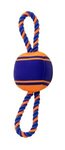 Tug N Play Ball & Rope Dog Toy - Blue/Orange