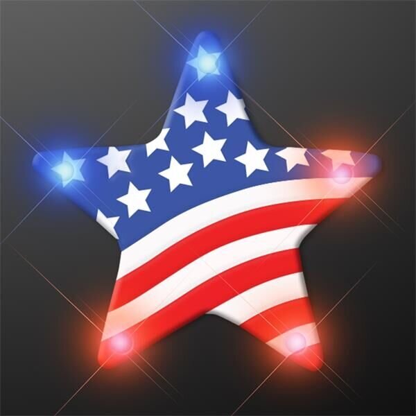 Main Product Image for USA American Flag Star Flashing Pin