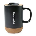 Valo Ceramic Lidded Mug - 14 Oz. - Black