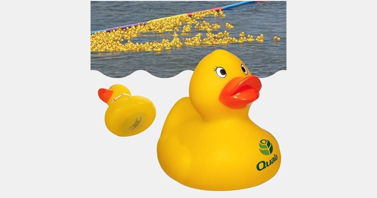 Custom Printed Weighted Racing Duck with your logo